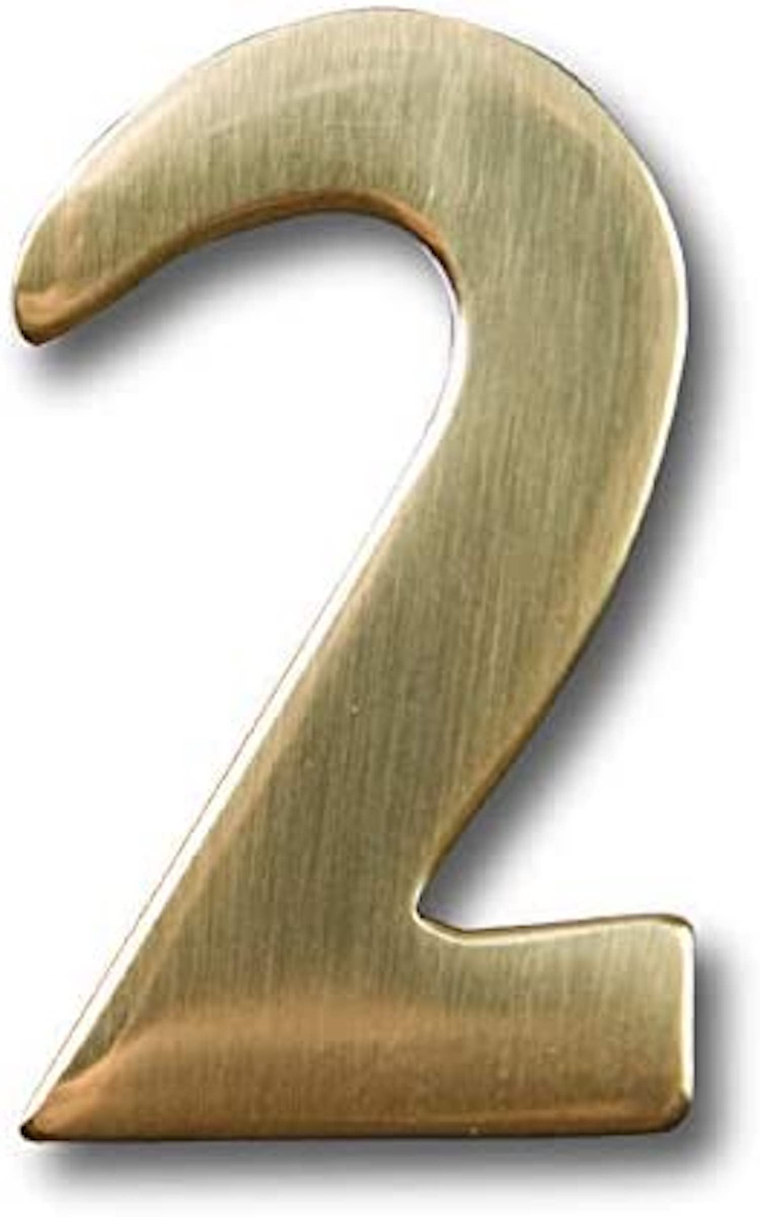 2" Address Numbers (Brass, Self-Adhesive)