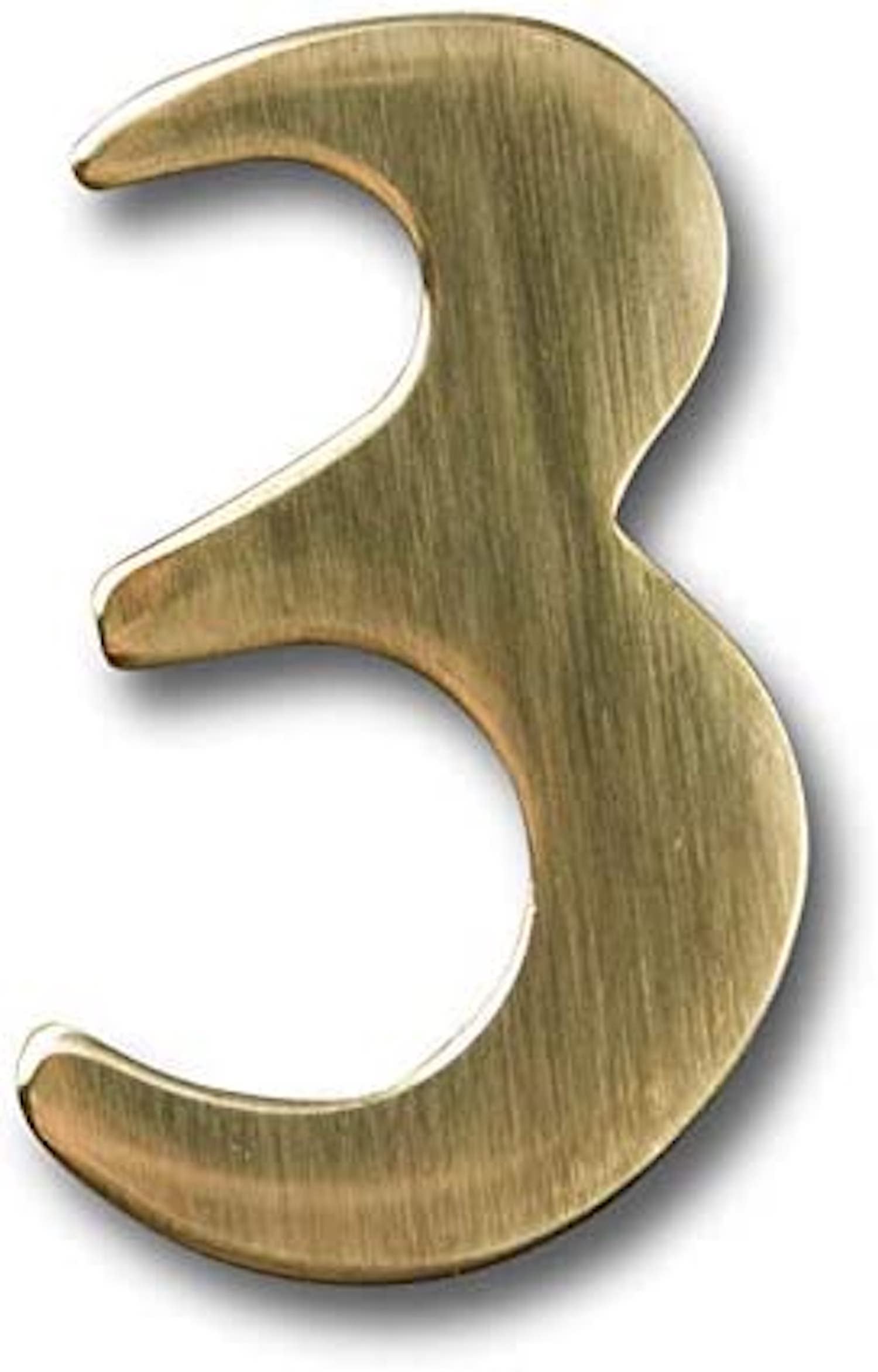 2" Address Numbers (Brass, Self-Adhesive)