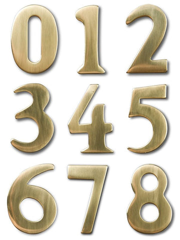 2" Address Numbers (Brass, Self-Adhesive)